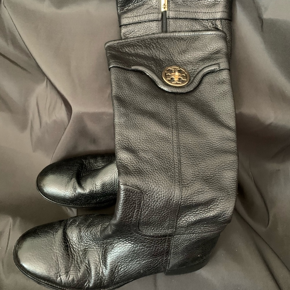 Size 11 Black Tory Burch Boots Midcalf